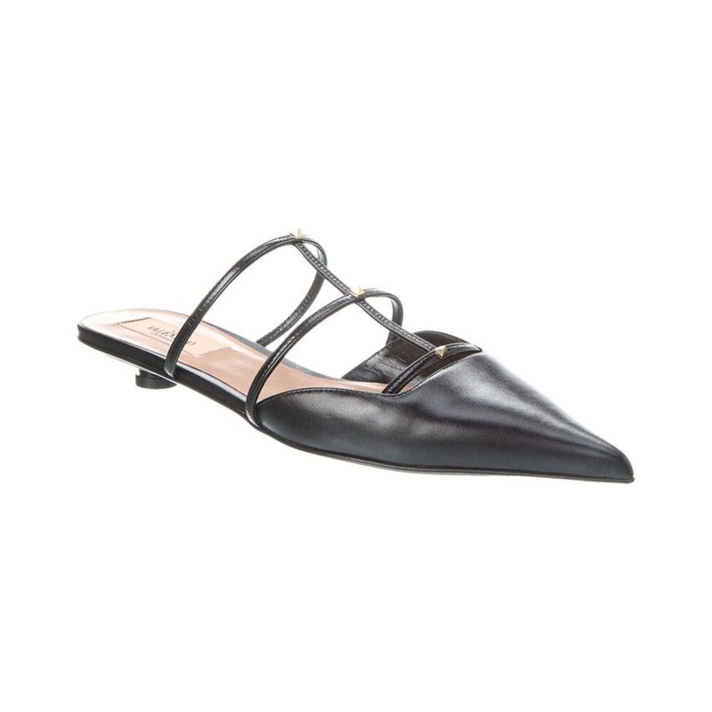 Valentino Rockstud 20 Leather Mule, Black